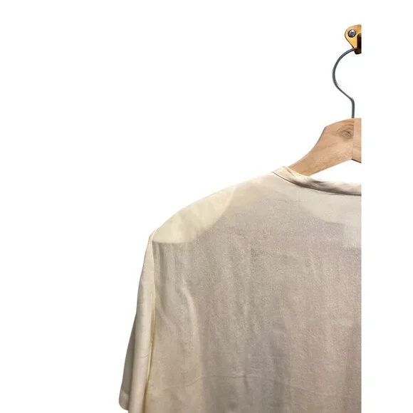 Spencer Jeremy Vintage 90’s Silk Blouse Cream Size M - Picture 12 of 15